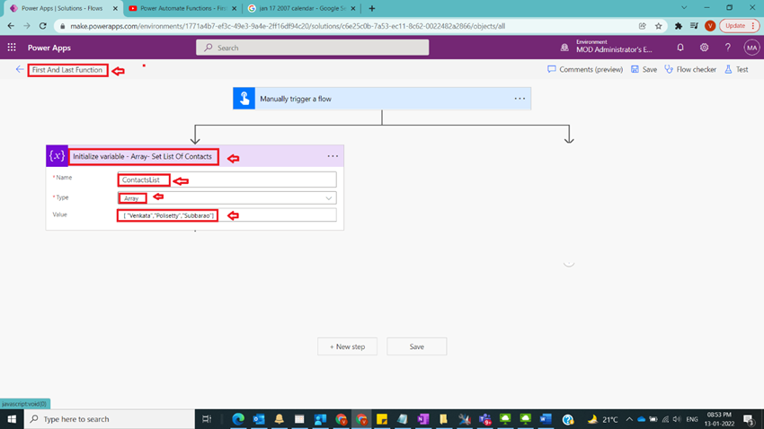 Usage of First & Last Function in Power Automate
